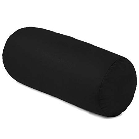 Black bolster with cover