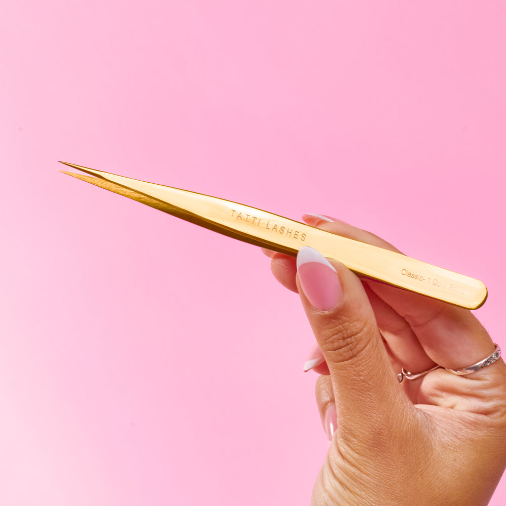 Tatti Lashes Classic Tweezers Gold Edition