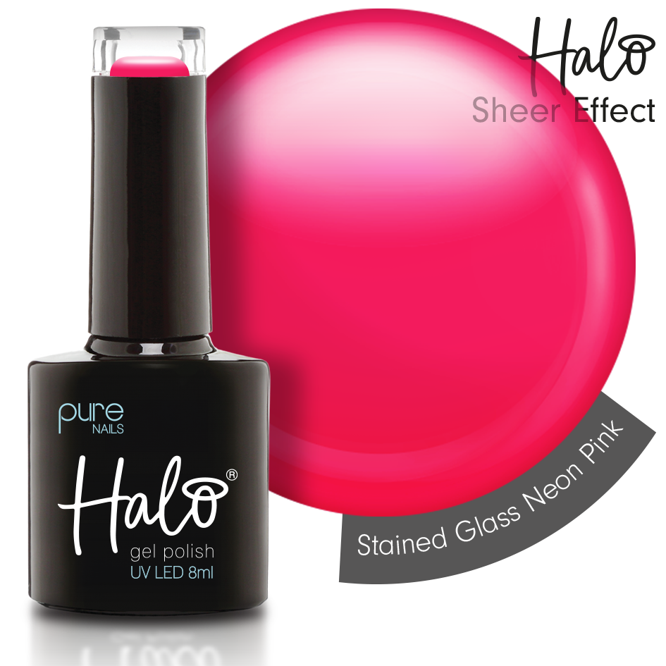 Halo Stained Glass Neon Pink