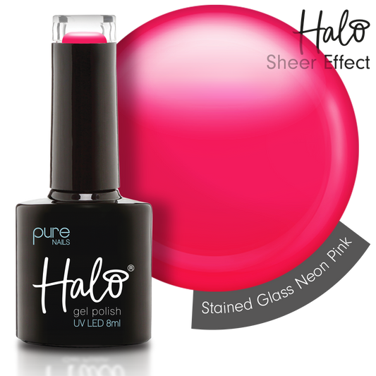 Halo Stained Glass Neon Pink