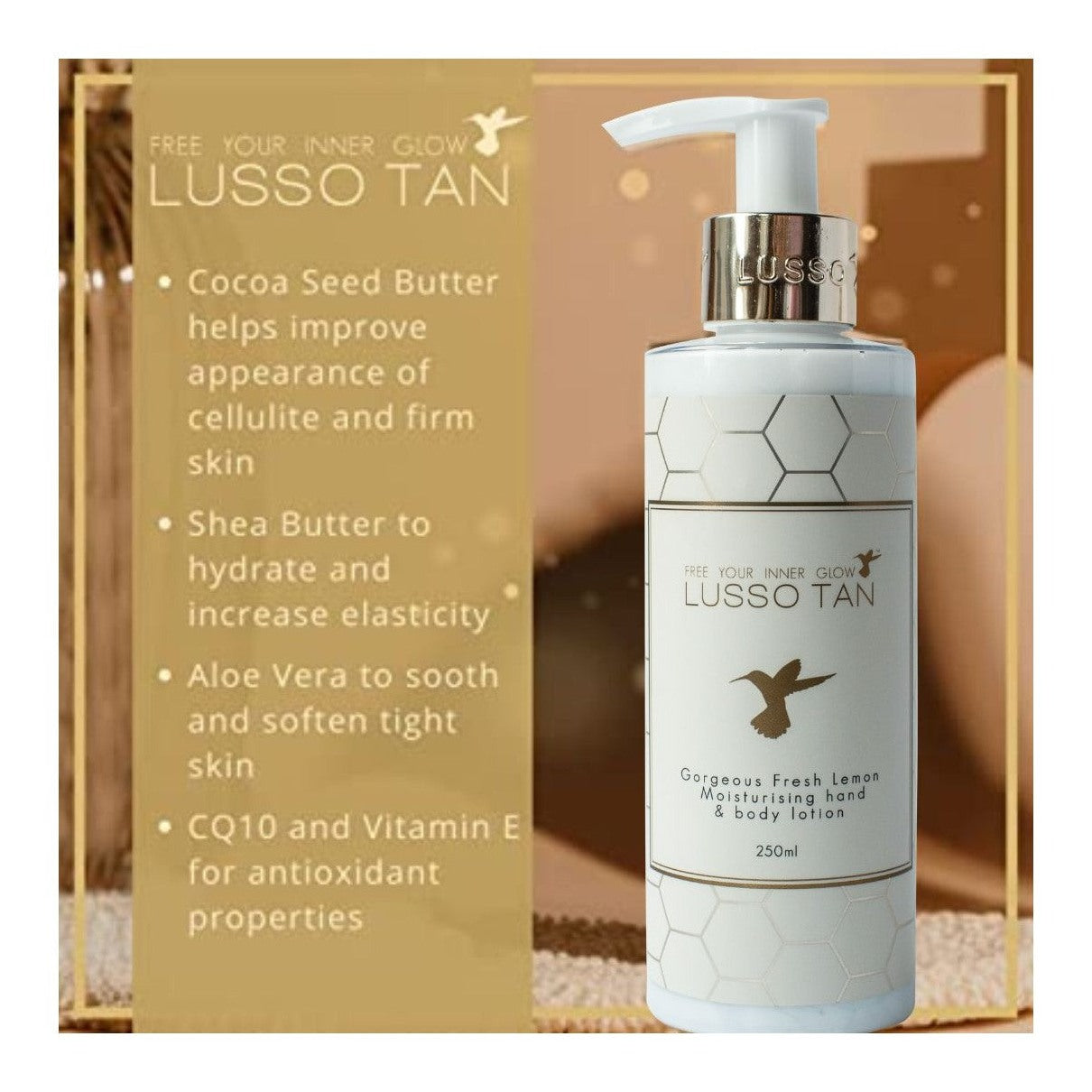 Lusso Tan Fresh Lemon Hand & Body Lotion