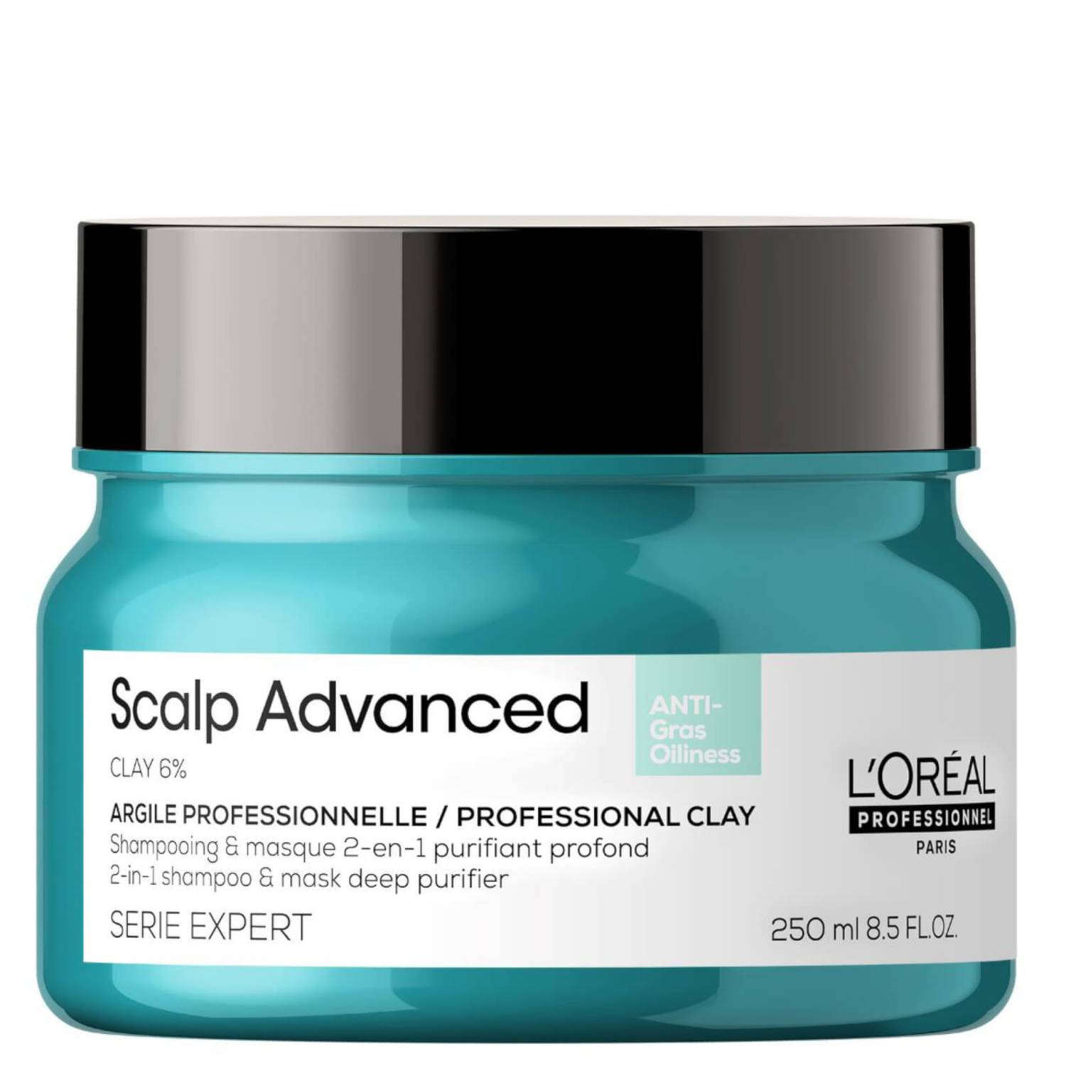 L'Oreal Serie Expert Scalp Advanced Anti-Oiliness 2-in-1 Deep Purifier Clay Mask 250ml