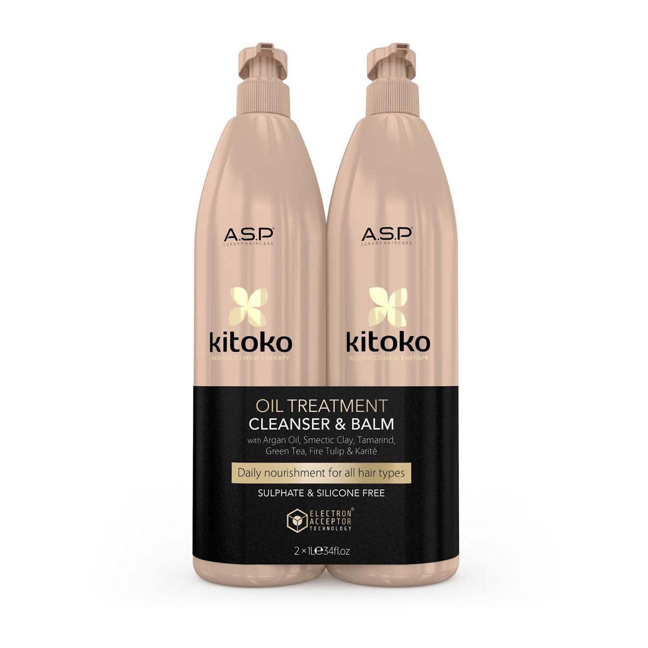 Kitoko Oil treatment - Cleanser & Balm 1000ml