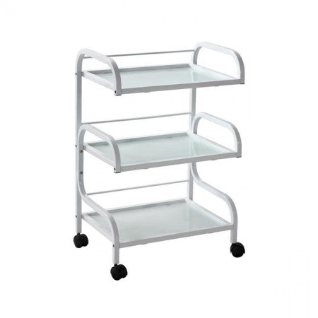 SkinMate Marlow 3 tier glass trolley