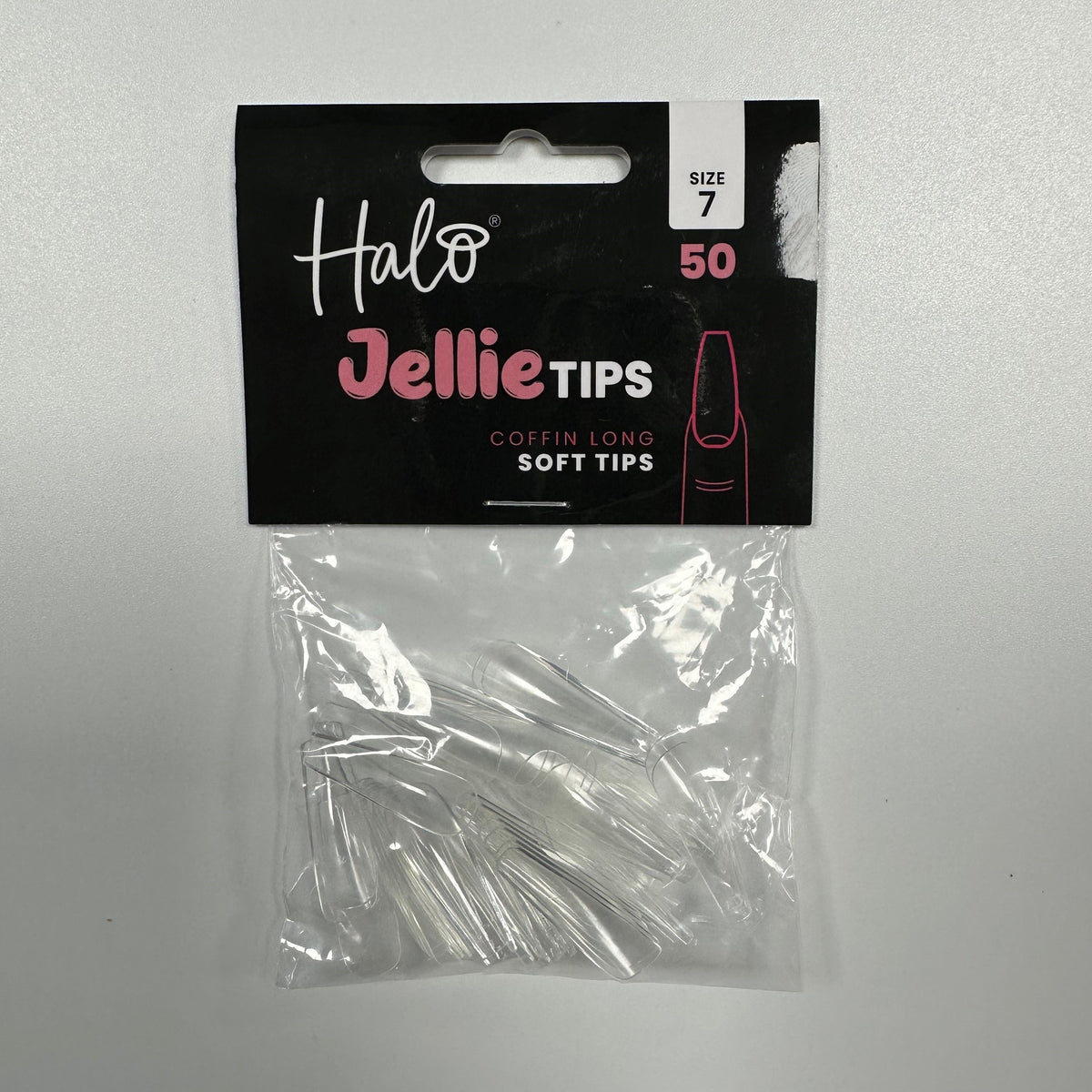 Halo Jellie Nail Tips Coffin Long